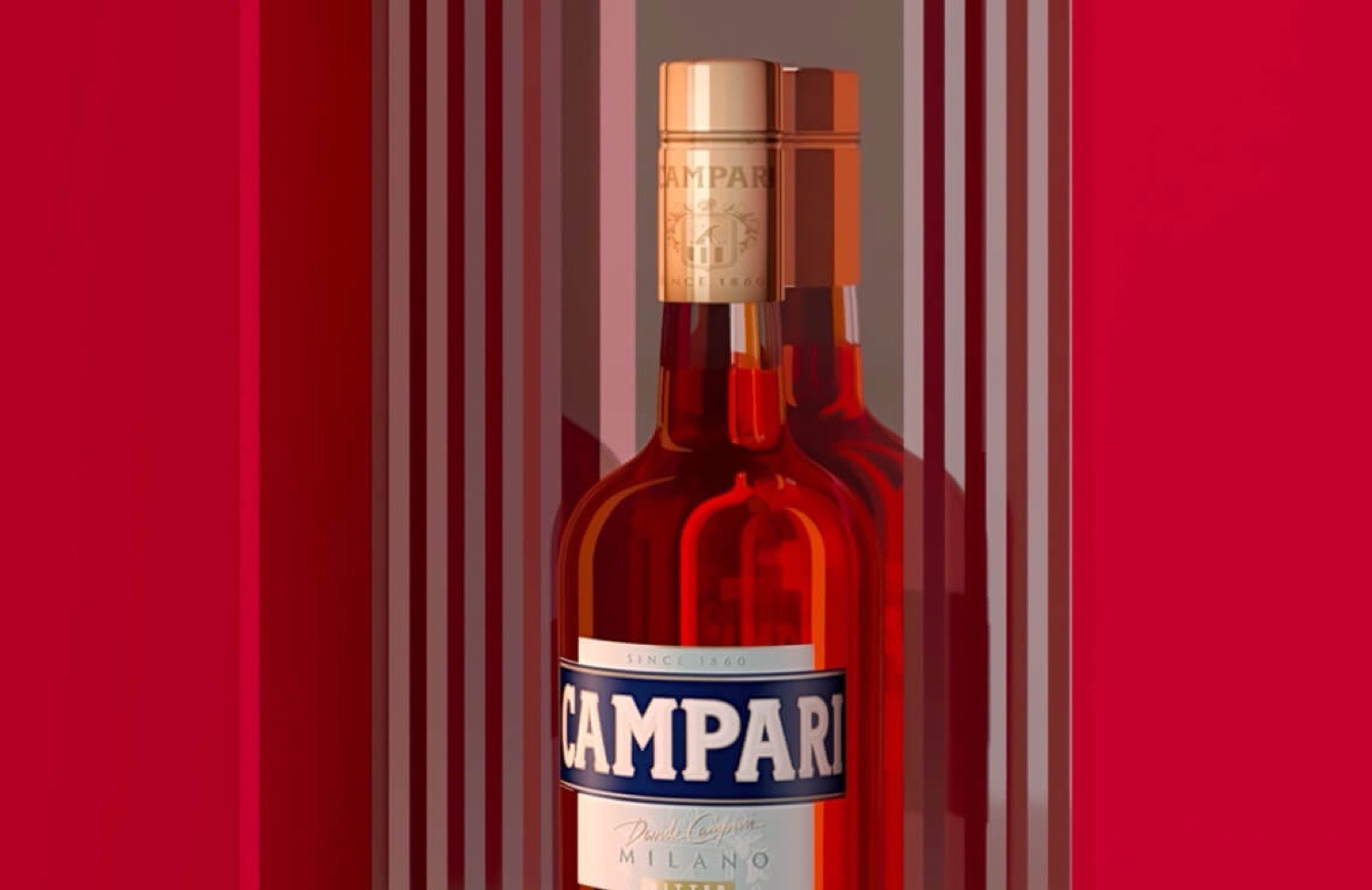 Lancio della nuova bottiglia Campari — Campari, POS / Display · Giovanardi
